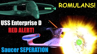 Enterprise D Stardrive Goes Back To Fight 2 Warbirds  Saucer Seperation  Star Trek Ship Battles [upl. by Zingale]