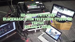 Review Switcher HD  Blackmagic Television Studio HD vs Roland V60HD [upl. by Jillayne27]