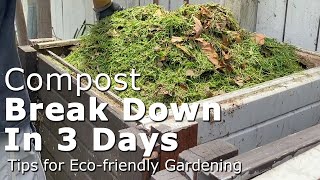 How to Make Fast Compost Timelapse of Compost Breakdown in 3 Days [upl. by Nosnehpets]