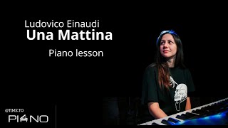 «Una Mattina» Ludovico Einaudi  piano lesson tutorial [upl. by Ailatan]