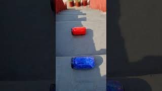 Blue vs Red Breaking glass bottles  Crushing Crunchy amp soft things shorts asmr satisfying [upl. by Cecily681]