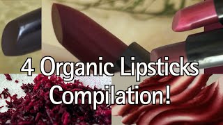 4 AllNatural Lipsticks Easy DIY Recipe Compilation [upl. by Dafodil]