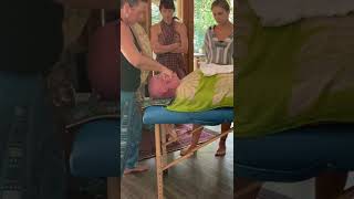 lomi lomi massage on the head and face [upl. by Ecirtnom360]