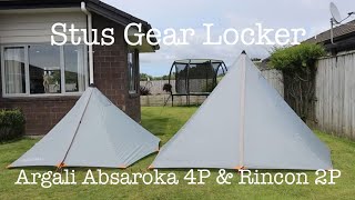 Stus Gear Locker  Argali Rincon 2P amp Absaroka 4P Tents [upl. by Nanek]