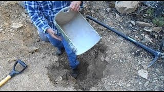 How To Dig A Hole With A Bucket Shovel amp Pickax Fast By Hand [upl. by Latihs]