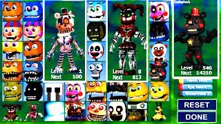 FNAF 6 ANIMATRONICS in Fnaf World Mod Fnaf Final Boss [upl. by Bohs]