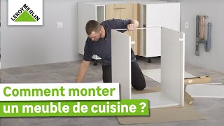 Comment monter un meuble de cuisine bas  Tuto débutant  Leroy Merlin [upl. by Niles]