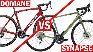 Domane vs Synapse  Ultimate Endurance Road Bike Head To Head [upl. by Tiga260]