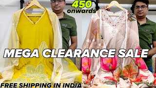 🔥 MEGA CLEARANCE SALE on DESIGNER KURTI Online Shopping on YouTube BOUTIQUE SUIT Cotton Suits [upl. by Anelahs]