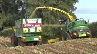 John Deere X8 8600 Forage Harvester with Bergmann HTW Trailers [upl. by Henry]