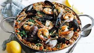 Spanish Paella Recipe with Seafood [upl. by Lienet676]