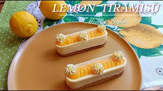 LEMON TIRAMISU MOUSSE CAKE 🍋 [upl. by Perr]