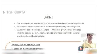 Medicinal Chemistry 6th Semester MCQs Unit1  Nitish Gupta [upl. by Tu]