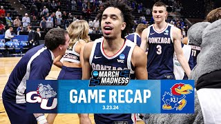 Gonzaga ROUTS Kansas advances to Sweet 16 I March Madness Recap I CBS Sports [upl. by Ahsinauj]