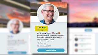 Tim Cook Changes His Twitter Name To ‘Tim Apple’ [upl. by Llerrem247]