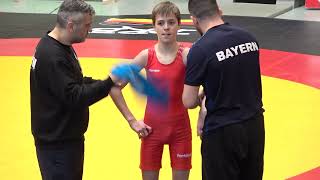 Wrestling  Ringen DM 2023 Jugend A 42 kg Freestyle Völk  Hanikel [upl. by Comptom]