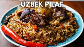 Uzbek Pilaf Fragrant and Flavorful One Pot Rice with Lamb [upl. by Maridel]