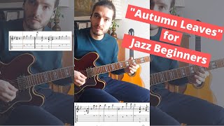 Autumn Leaves for Beginners  Jazz Guitar Lesson Shorts [upl. by Enelrahs]