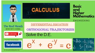 Differential Equations  Orthogonal Trajectories ex  ey  c [upl. by Romina]