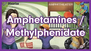 Amphetamines Pharmacology Mnemonic Review for Nursing NCLEX  Methamphetamine Dextroamphetamine [upl. by Airual]