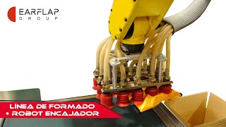 Línea automática encajado con robot y cerrado  Fully automatic line with robot packing  EARFLAP® [upl. by Healy]