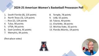 202425 American Basketball Mens and Womens Preseason Polls [upl. by Amary]