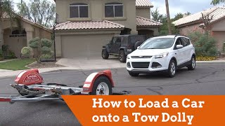 How to Load a Low Profile Car onto a Car Tow Dolly [upl. by Shapiro]