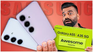 Samsung Galaxy A35 amp A55 5G Unboxing amp First Look  New Awesome Smartphones🔥🔥🔥 [upl. by Lowe]