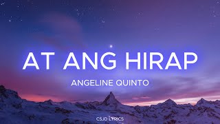 At Ang Hirap  Angeline Quinto Lyrics [upl. by Benjamin]