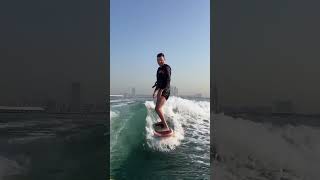 Wakesurfing for the first time    wakesurfing wakesurf adrenaline instadaily love [upl. by Bogart]