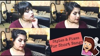 Simple Styles Fixes For Short Bangs [upl. by Atinaujnas]