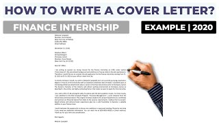 How To Write a Cover Letter For a Finance Internship  Application Letter Example [upl. by Telimay593]