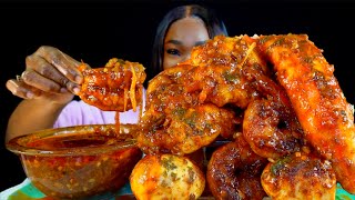 KING CRAB SEAFOOD BOIL MUKBANG  DESHELLED  SEAFOOD BOIL MUKBANG  Seafood Mukbang [upl. by Zawde]