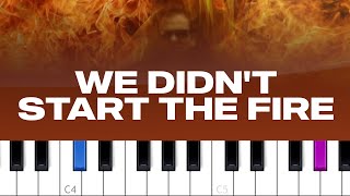 Billy Joel  We Didnt Start the Fire piano tutorial [upl. by Hesky647]