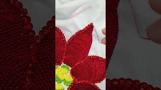 tutorial nochebuena bordadoconlentejuelas hilocristal acrilan paratiiii [upl. by Hedda]