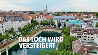 Ein See statt Luxuswohnungen – lustige Protestaktion am berühmten Sendlinger Loch in München [upl. by Ettenim]