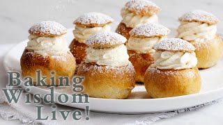 How to Make Swedish Semlor Buns  LIVESTREAM w Anna Olson [upl. by Nahtanaj]