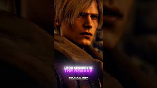 Leon In Resident Evil 4 Original Vs Remake  Edit  residentevil edit CreditHeistRE [upl. by Asilat]