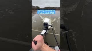 Mercury Avator 35e speed test On tracker grizzly 1754 [upl. by Eahc]