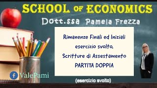 Rimanenze finali ed iniziali esercizio svolto scritture di assestamento partita doppia maturità [upl. by Fleur]