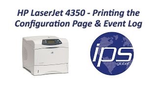 HP 4350  Printing the Configuration Page amp Event Log incl 4200 4250 4300 [upl. by Daub]