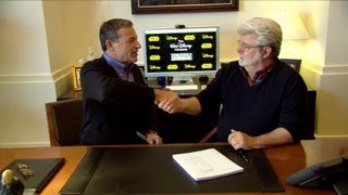 Disney Lucasfilm purchase George Lucas and Bob Iger sign and discuss acquisition [upl. by Beeson]