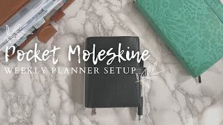 Moleskine Weekly Setup  Pocket Planner Flip  Pocket Planner [upl. by Xuaeb]