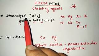 CHELATING AGENTS WITH TRICKS  METAL POISONING REMEDIES  RRB PHARMACIST EXAM  GPAT  ESIC PART62 [upl. by Pamelina]