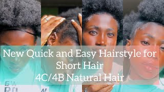 Easy Back To School Short 4C  Natural Hair tutorial Afro Hairstyle  Black girls  naturalhair  4B [upl. by Hanid]