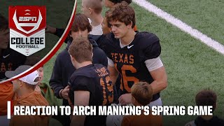 Texas Spring Game Reaction Arch Manning puts on a show 🍿  ESPN College Football [upl. by Marv]