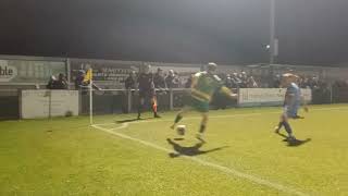 Runcorn Linnets vs Newcastle Town 08102024 Lewis Doyle fires over [upl. by Asilanna]