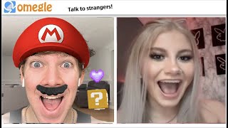 Mario JUMPSCARE Prank on Omegle [upl. by Alenairam588]