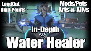 DCUO Water Healer  Multiple Load Outs Skill Point Tree  Mods Pet Trinkets  Artifacts amp Allys [upl. by Aihpled]