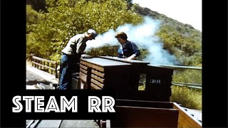 1960s Miniature Steam Train Redwood Valley Railway Tilden Regional Park California  Steam Building [upl. by Mast14]